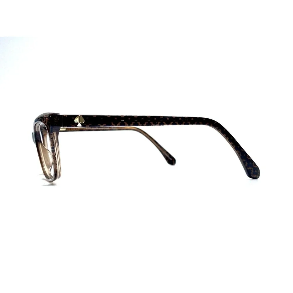 New Kate Spade Brown Clear Graphic Heart Cat Eye Glasses Cardea FL4 51 15 140